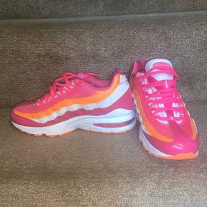 Pink and Orange Nike Air Max 95
